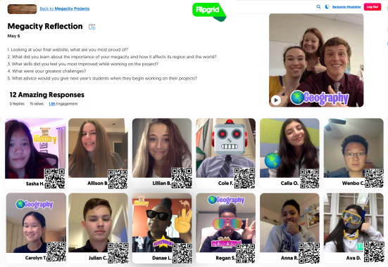 Megacity Flipgrid Poster with QR Codes