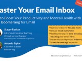 Webinar Recap: Tips to Boost Your #Productivity and Mental #Wellbeing with @Boomerang for Educators #Email #EmailManagement #FocusedWork #edtech #edchat #BoomerangWebinar